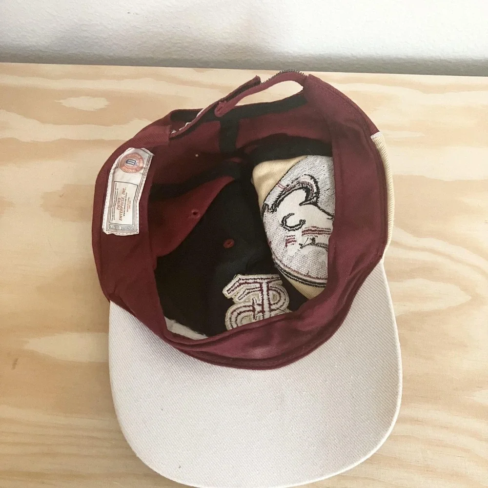 Florida State Seminoles Hat Cap Strap Back Mens Big Logo Red NCAA Football Twins